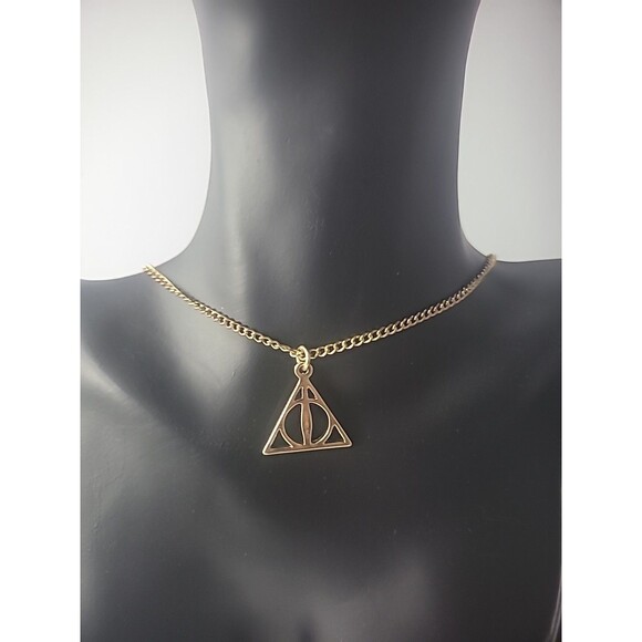 Vintage Harry Potter Deathly Hallows Necklace Pendant Jewelry Costume - Picture 7 of 11